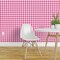Peel & Stick Wallpaper 2FT Wide Fushia Gingham Pink Plaid Classic Cottagecore Custom Removable Wallpaper by Spoonflower